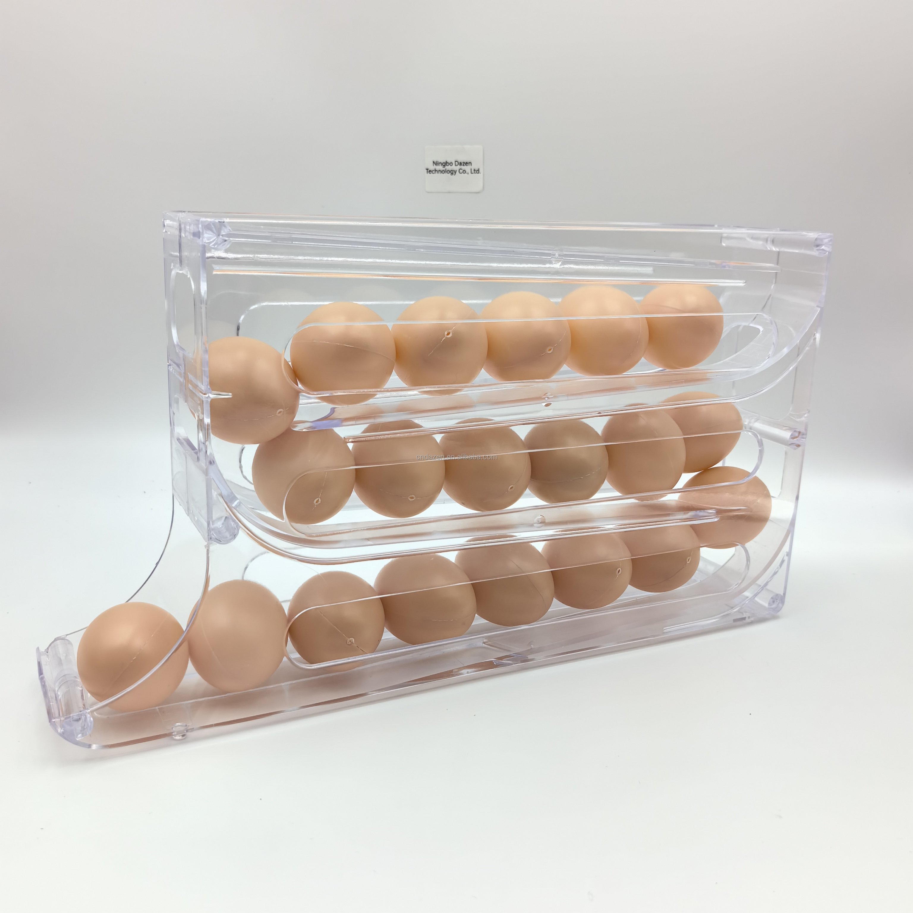 4-Layer White PP Plastic Storage Container Foldable Fresh Egg Organizer Injection Techniques Egg Dispenser