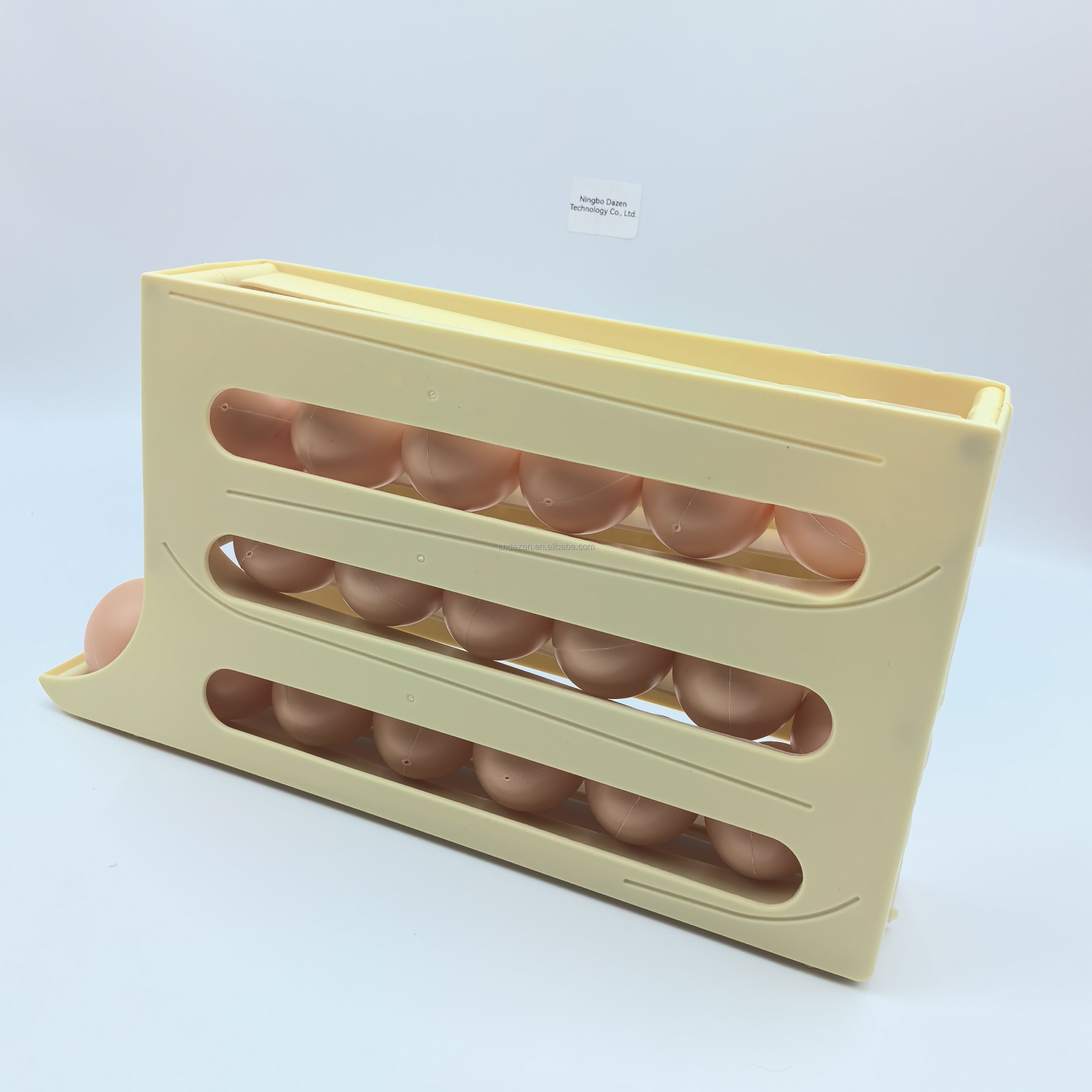 4-Layer White PP Plastic Storage Container Foldable Fresh Egg Organizer Injection Techniques Egg Dispenser
