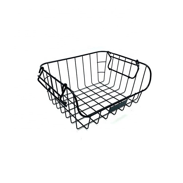 Metal Kitchen stackable vegetables fruits food sundries storage basket Laundry basket Soiled Clothing organizer folding handles