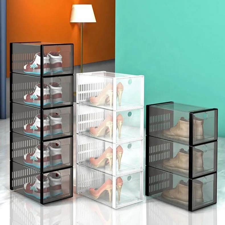 Widened and thickened shoe storage box Moisture dustproof stable not simple transparent Widened and thickened shoe storage box