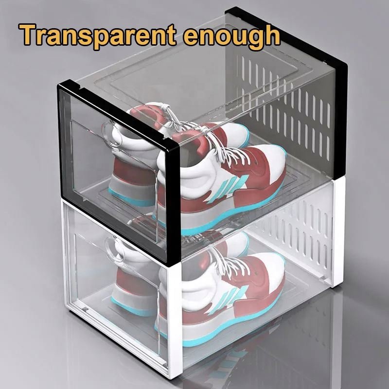 Widened and thickened shoe storage box Moisture dustproof stable not simple transparent Widened and thickened shoe storage box