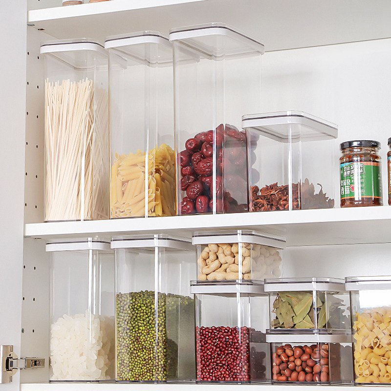 Hot Selling kitchen food containers plastic airtight stackable organizer storage box with lid