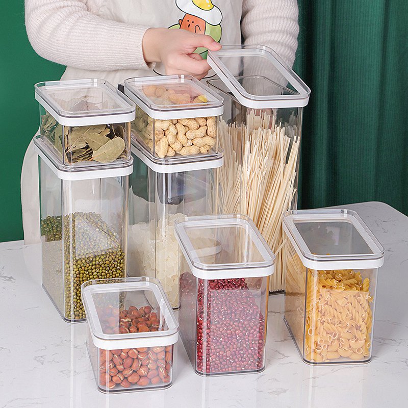 Hot Selling kitchen food containers plastic airtight stackable organizer storage box with lid