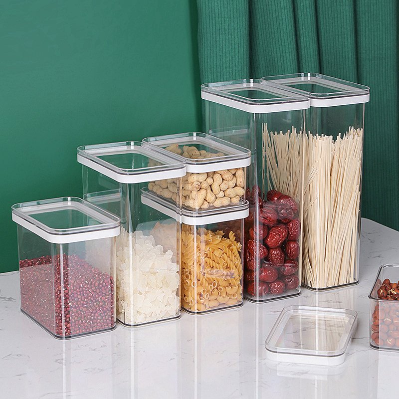 Hot Selling kitchen food containers plastic airtight stackable organizer storage box with lid