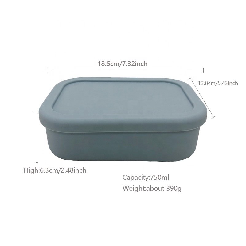 Wholesale Custom Leak-Proof Silicone Bento Box Food Silicone Storage Containers Silicone LunchBox With Lid Sandwich Box