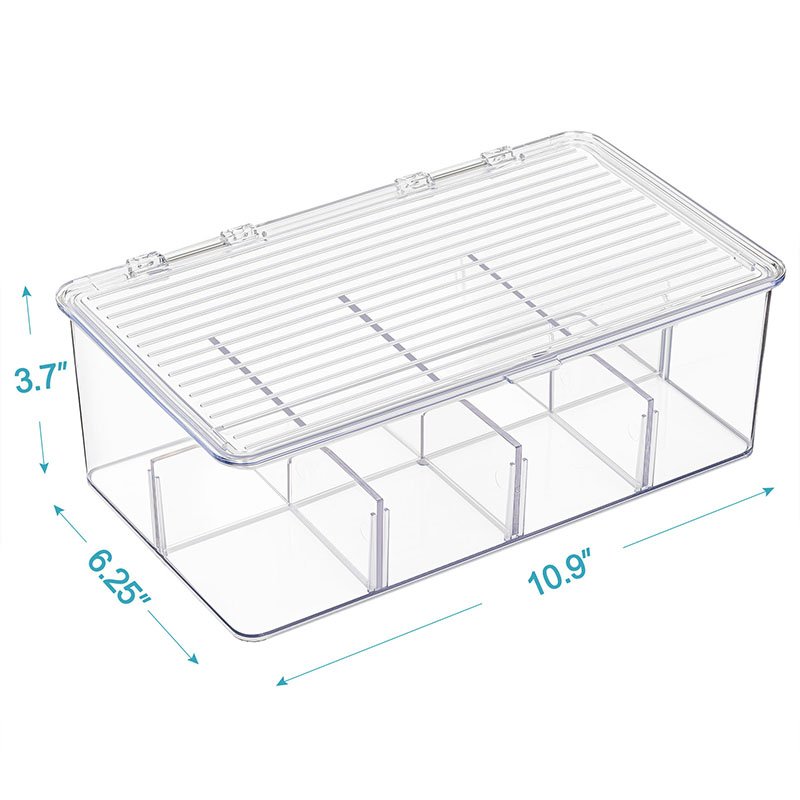 Tea Bags Holder Stackable Tea Bag Organizer Plastic Tea Storage Box