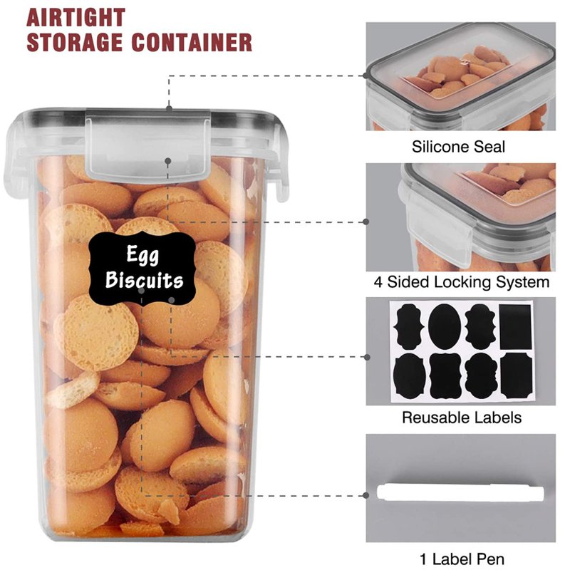 Hot selling kitchen 8pcs set food storage container Storage Boxes & Bins Eco-friendly food container box with lid