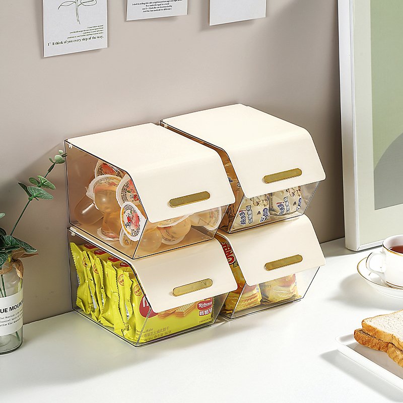 Coffee&Tea Sachet Connectable Storage Rack Stackable Pantry Organizer Office Tea Room Dustproof Storage Box