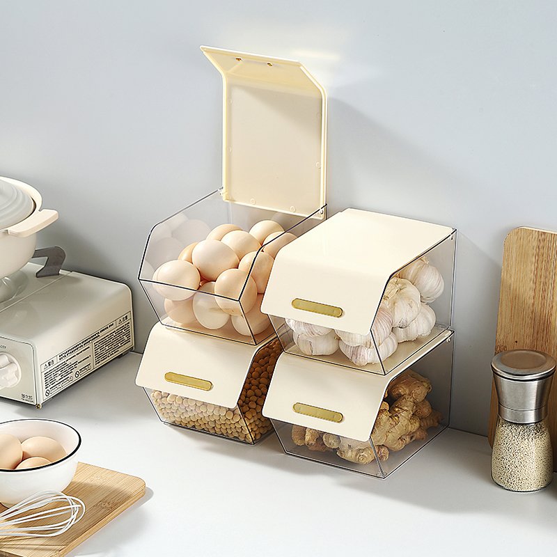 Coffee&Tea Sachet Connectable Storage Rack Stackable Pantry Organizer Office Tea Room Dustproof Storage Box