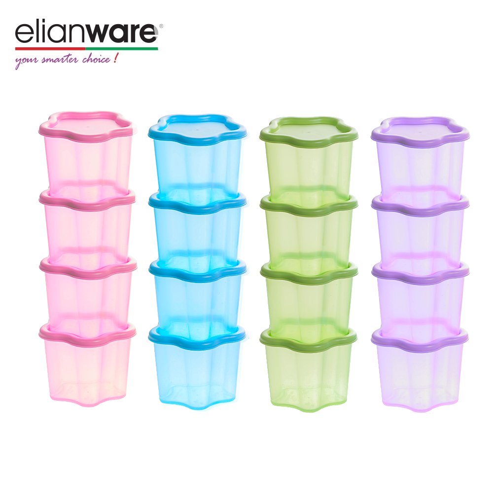 Elianware 4 In 1 Pack Bundle Midget Sugar Sauce Baby Food Multipurpose Mini Canister Baby Food Storage Container Jelly Mold