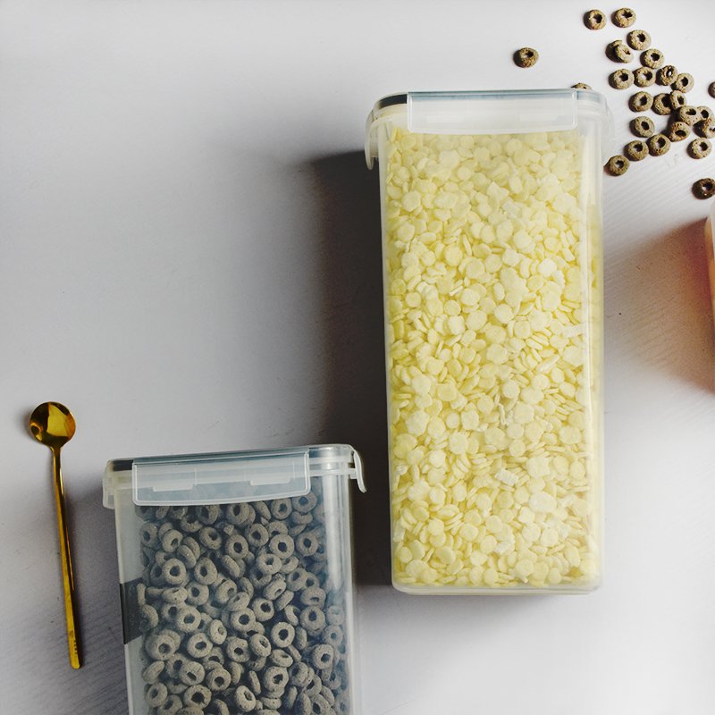 24 Pack Hot Selling Plastic Food Grade Airtight Dry Cereal Food Storage Containers Set for Sugar Flour Baking