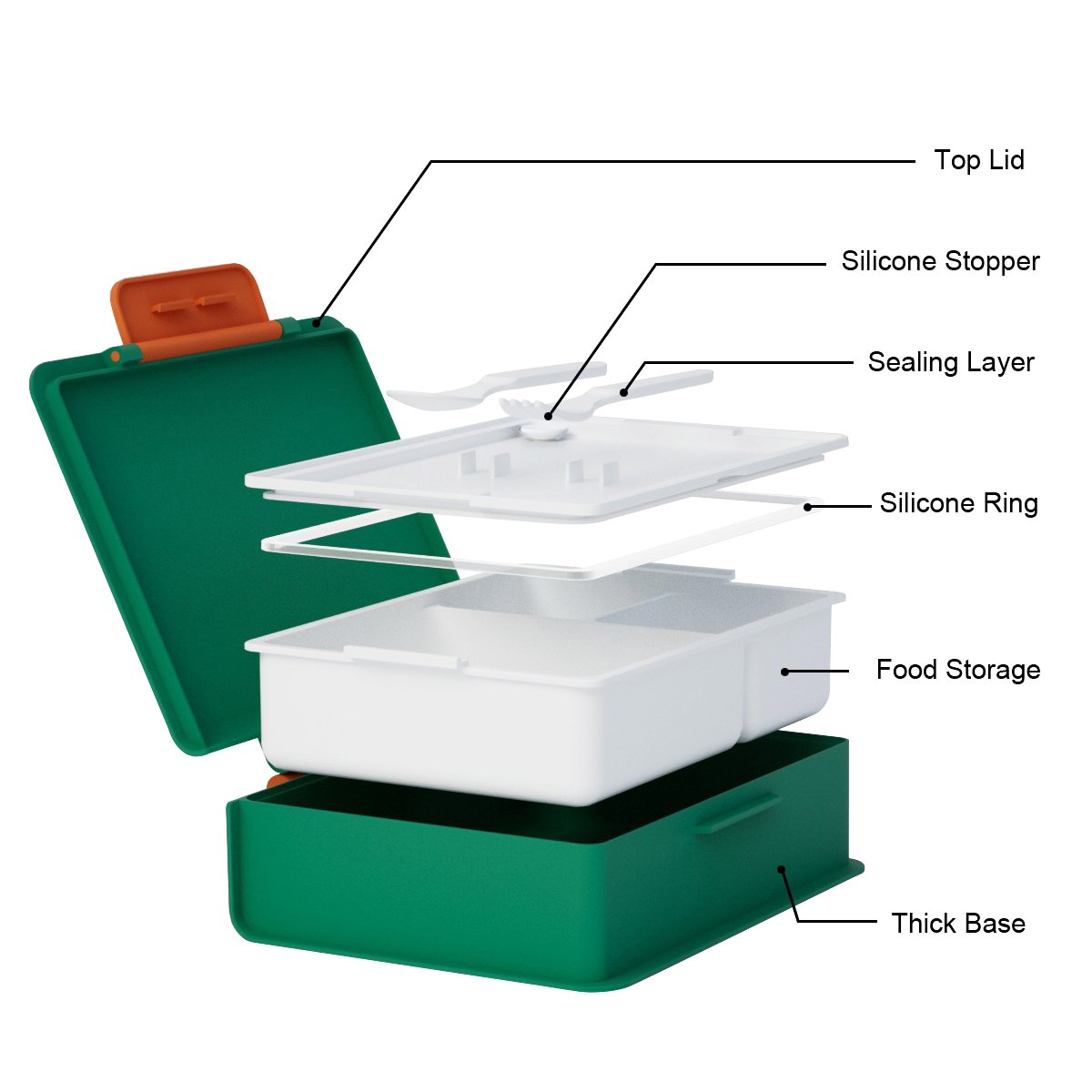 New Arrival Art Design Lunch Box For Daycare Non Toxic Kids Food Containers Plastic Bento Box Child Food Container