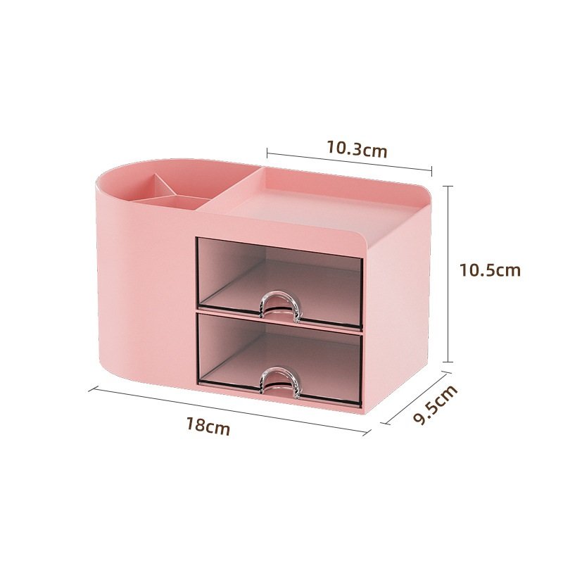 Wholesale Cosmetic Container Desktop Pen Holder Plastic Sundries Organizer Lipstick Drawer Storage Box