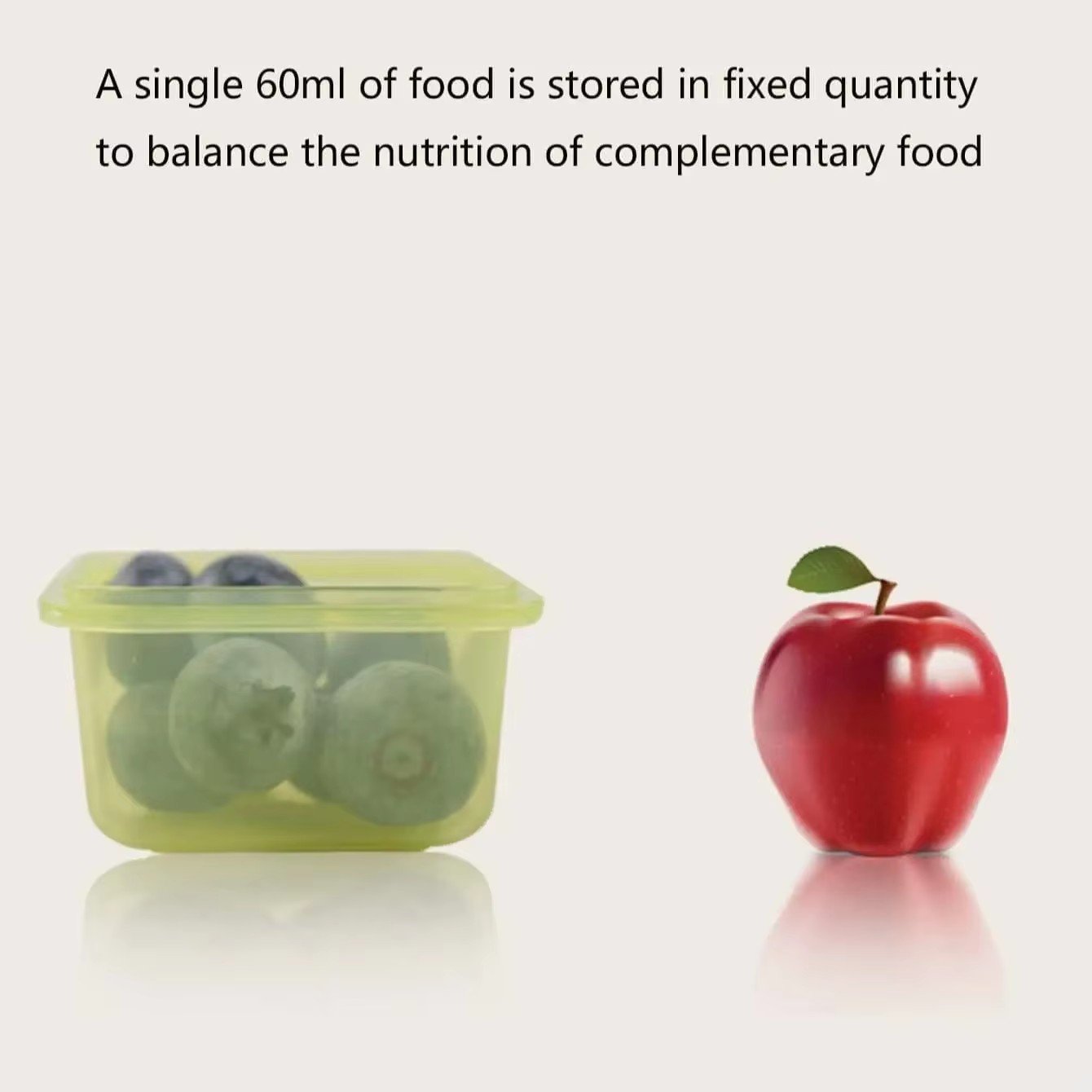 60ml Portable Baby Food Storage Freezer Containers Jam Dispenser Box Lunch Tableware Thickened Mini Food-grade Sealed Fresh Box