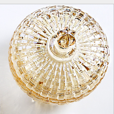 Wholesale Crystal Clear Glass Sugar Jar Sugar Bowl Glass Candy food storage Jars with Lid
