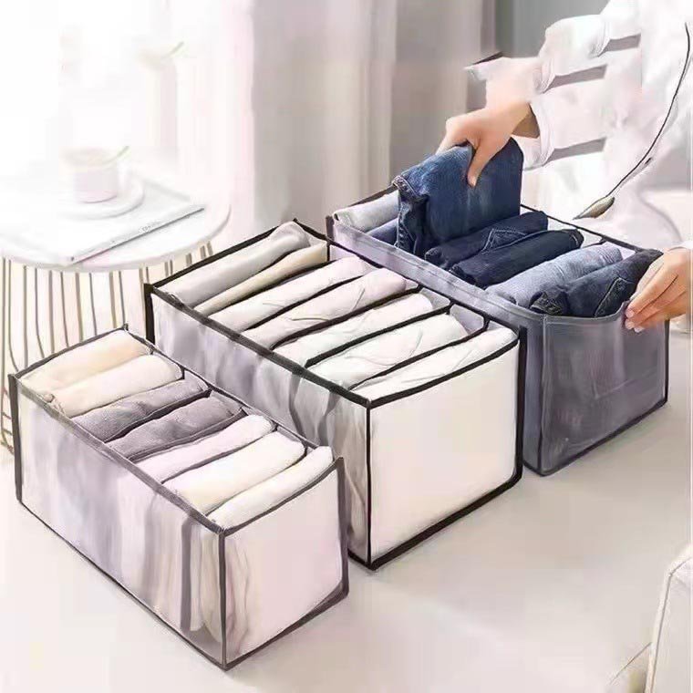 DS3943 Wardrobe Bra Organizer Foldable Bra Underwear Drawer Organizer Divider Bins for Socks Ties Bras Underwear Storage Box