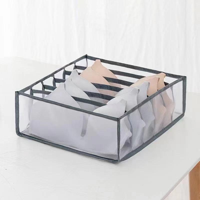 DS3943 Wardrobe Bra Organizer Foldable Bra Underwear Drawer Organizer Divider Bins for Socks Ties Bras Underwear Storage Box