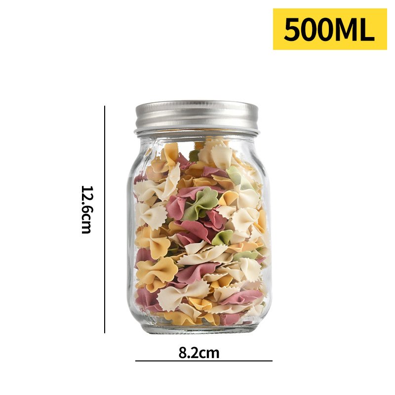 Wholesale food storage jam sauce honey canning jars container wide mouth mason jars 8 oz 16 oz with metal lids