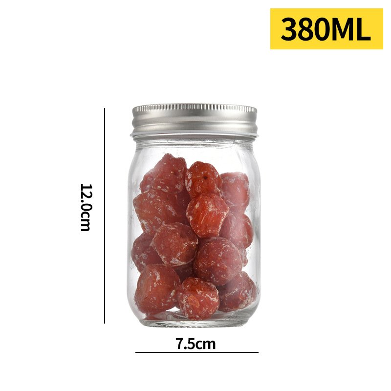 Wholesale food storage jam sauce honey canning jars container wide mouth mason jars 8 oz 16 oz with metal lids