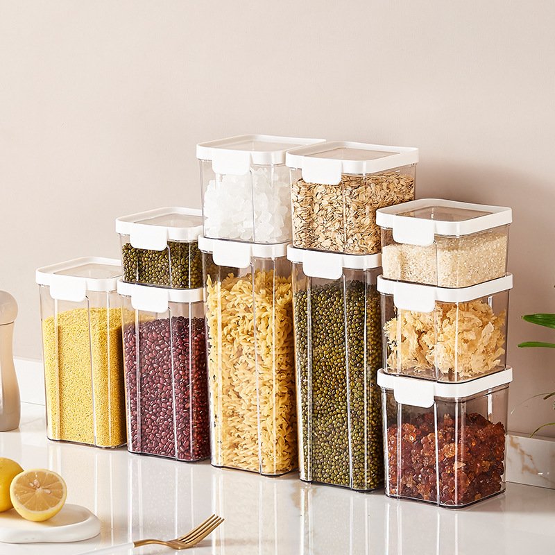 Food grade kitchen transparent sealed tank household multi-grain fresh-keeping box moisture proof storage box