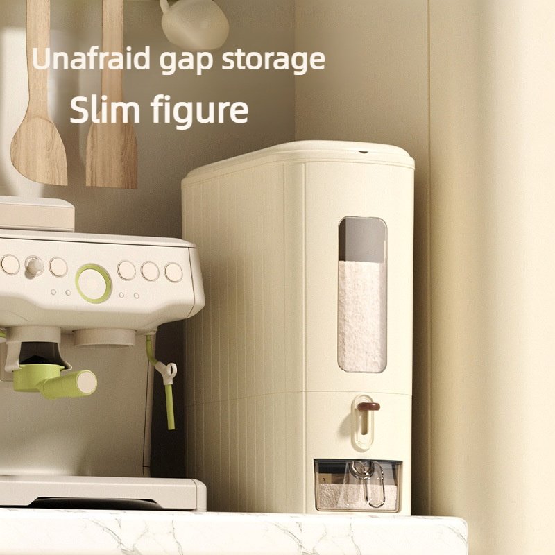 Rice Dispenser Kitchen Moisture-Proof 6-Grid Rotating Food Grain Dispenser Cereal Storage Box Rice Container Dispenser