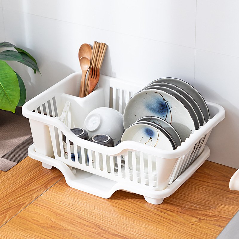 Home kitchen Accessories Plastic Dish Drying Rack For Kitchen Counter Top With Tray Water Filter Rack Dish Drainer