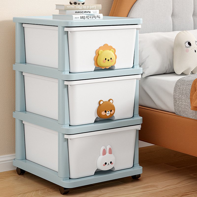 Kids Furniture Plastic Kids Toy Storage Children Cabinet Toys Book Shelf Large capacity storage compartment for children's toys