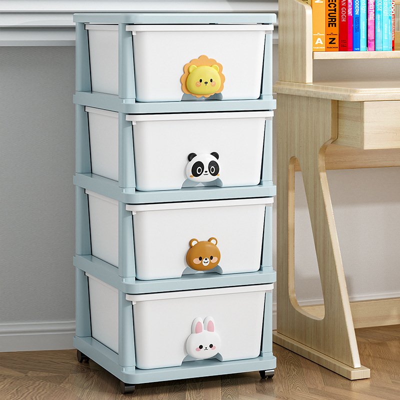 Kids Furniture Plastic Kids Toy Storage Children Cabinet Toys Book Shelf Large capacity storage compartment for children's toys