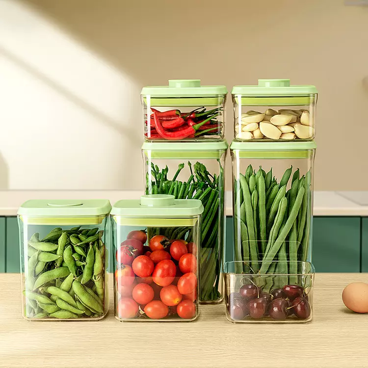 Plastic Kitchen Perfect Innovation Bpa Free Stackable Pop Up Airtight Cereal Food Storage Container Set