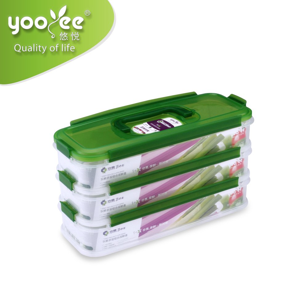 Christmas Gift Food Grade PP Plastic Stackable Airtight Food Storage Container with Lid