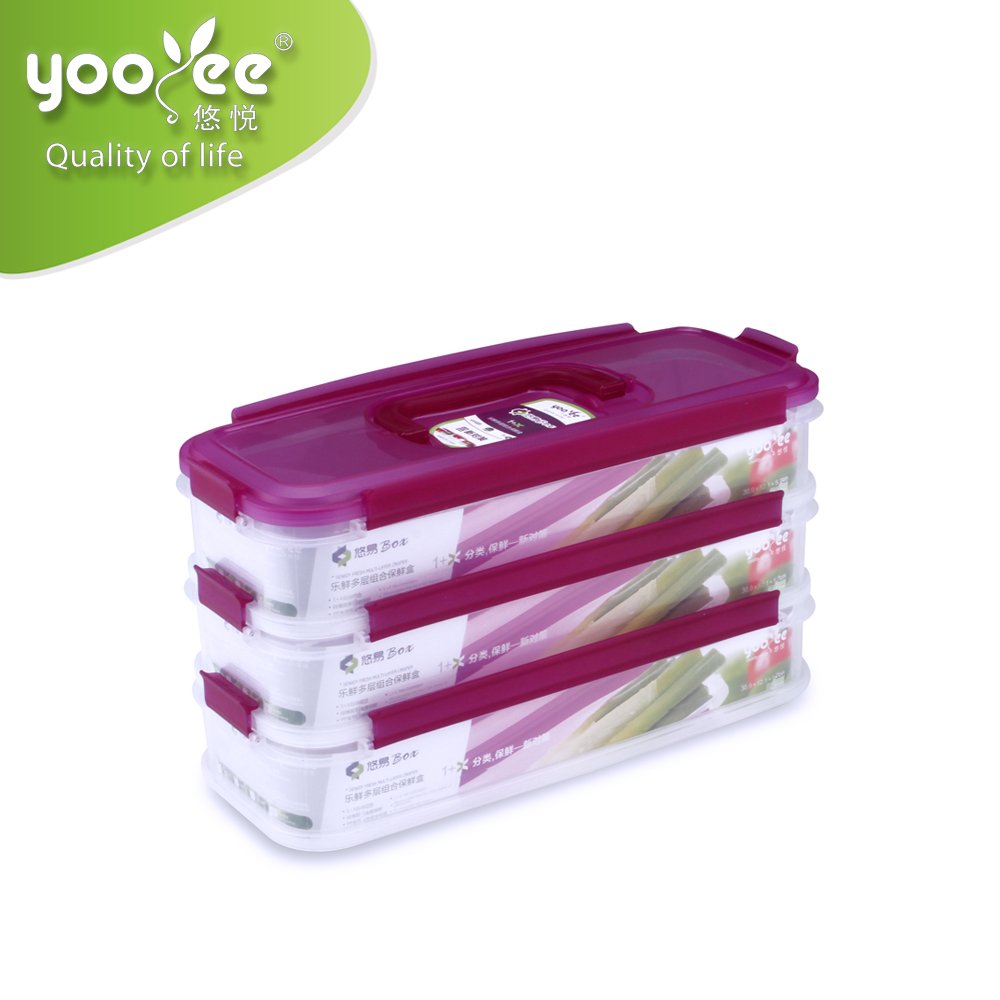 Christmas Gift Food Grade PP Plastic Stackable Airtight Food Storage Container with Lid