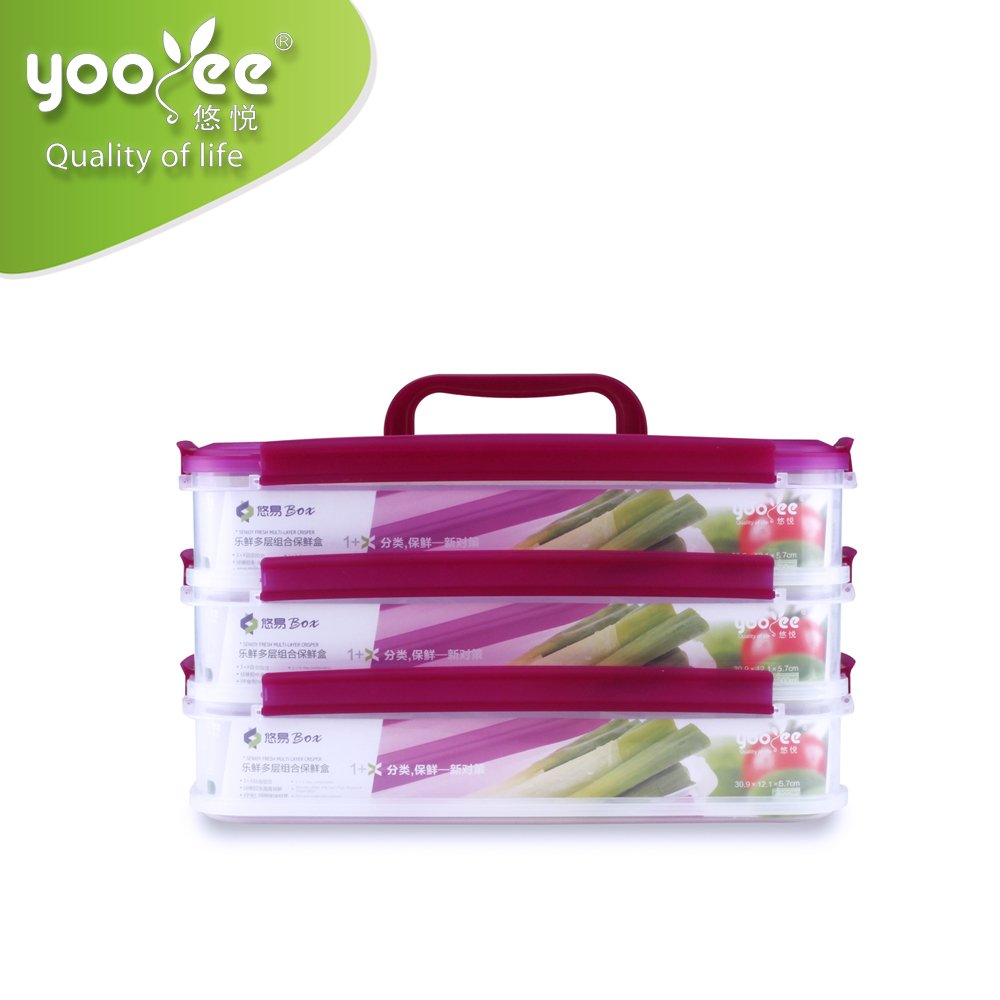 Christmas Gift Food Grade PP Plastic Stackable Airtight Food Storage Container with Lid