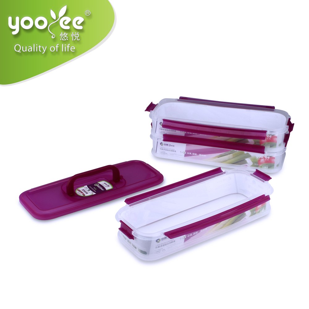 Christmas Gift Food Grade PP Plastic Stackable Airtight Food Storage Container with Lid