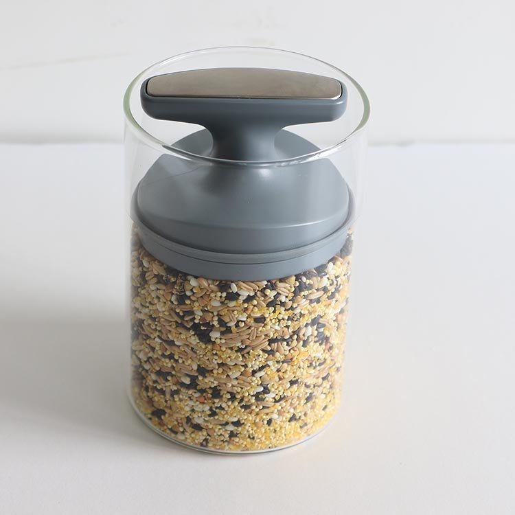 2021 new design middle glass jar food storage