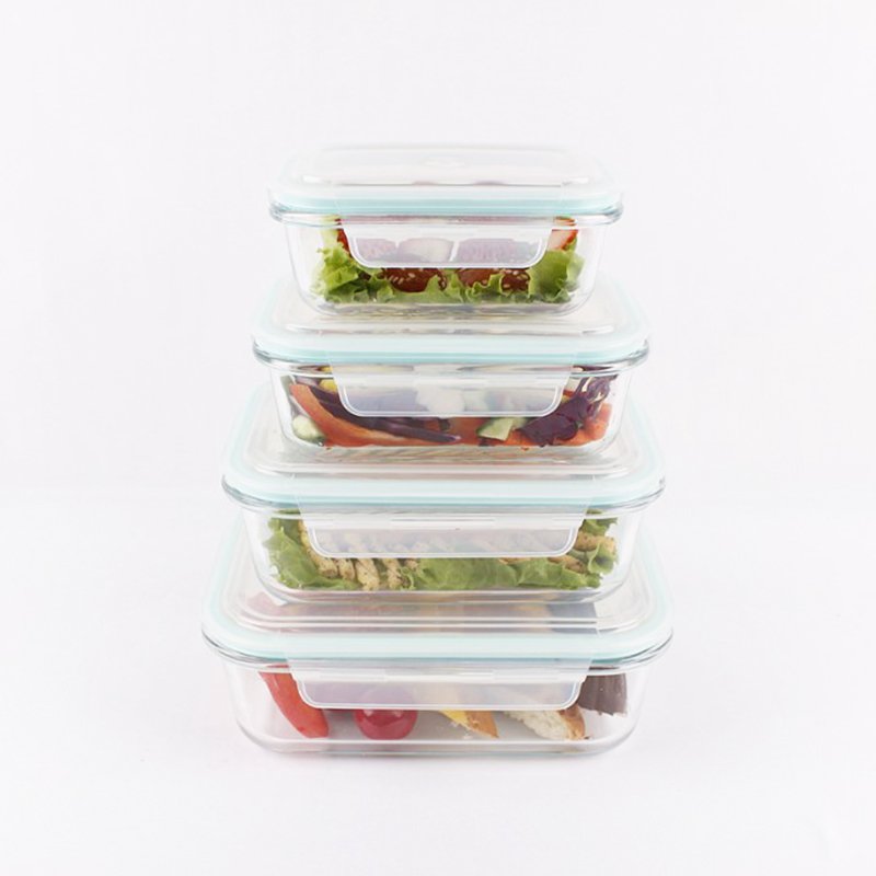 Airtight Glass Meal Prep Containers Food Storage Container Leak Proof Glass Bento Lunch Box With Lid