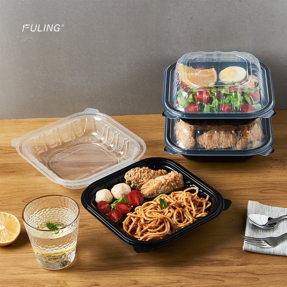 FULING MFPP Plastic Food Storage To Go Containers With Lids Disposable Food Prep Containers