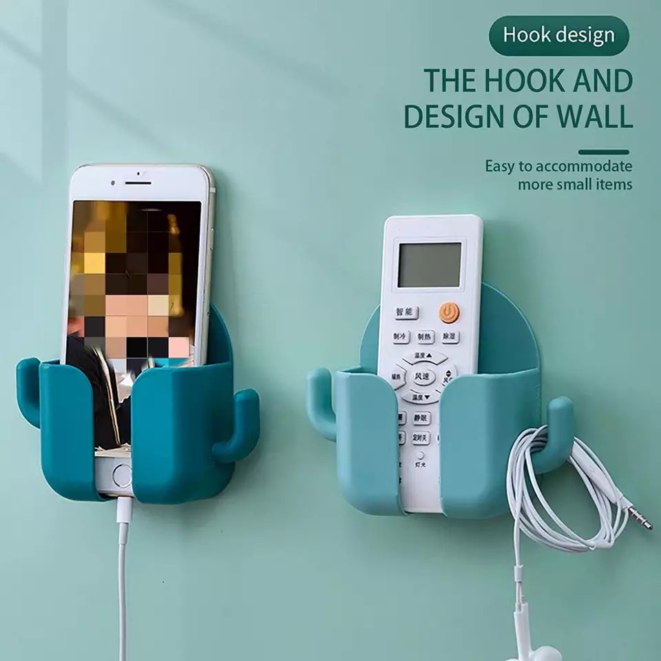 High Quality Colorful Plastic Wall Mobile Phone Holder Stand Mobile Phone Accessories Wall Home boxes storage Mount Bracket