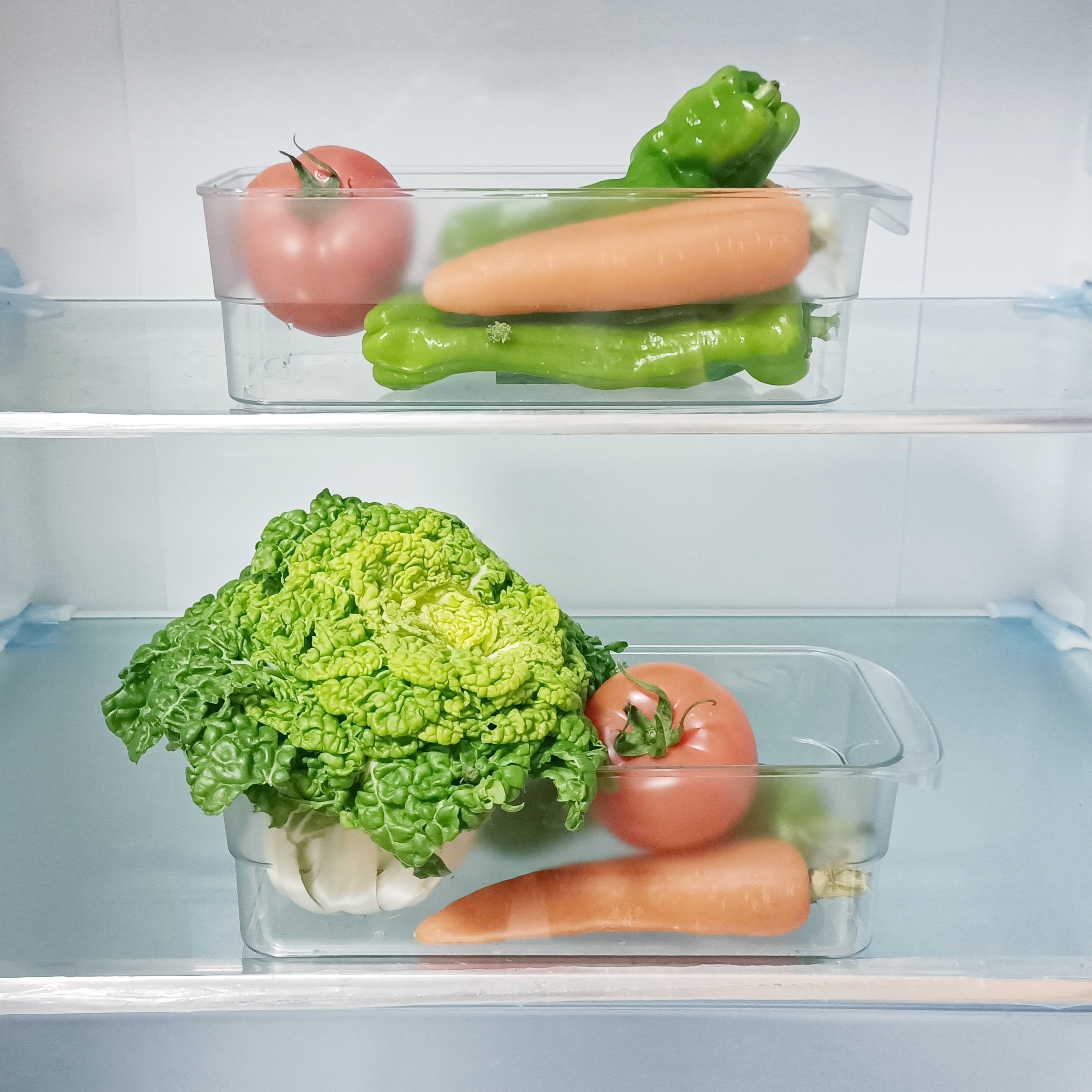 Hot Sale Kitchen PET Pantry Fridge Storage Box Clear Stackable Ref Organizer With Lid