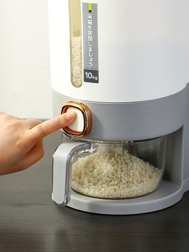 Hot Sale Rice Dispenser Sealed Grain Container Storage Food Container Carton Customized Modern Rectangle Kitchen Rice Box 10kg