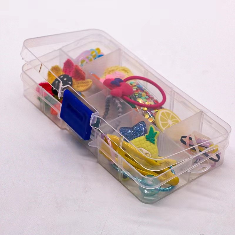 Jewelry storage box with partition, transparent jewelry earrings necklace ring gemstone organizer display box