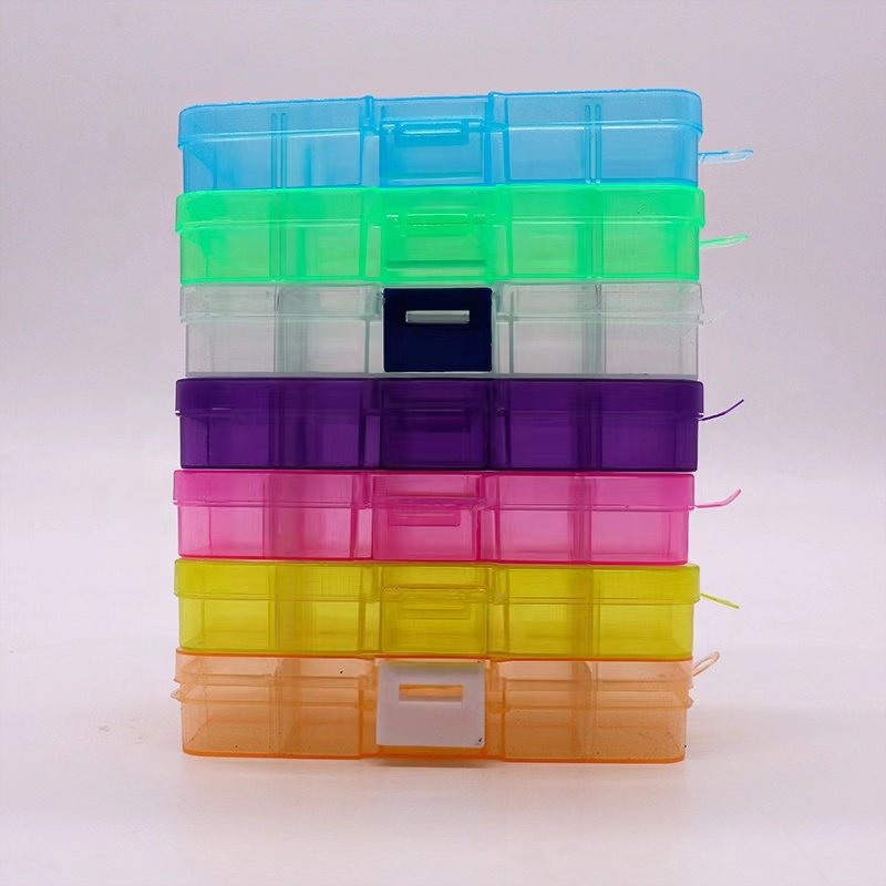 Jewelry storage box with partition, transparent jewelry earrings necklace ring gemstone organizer display box