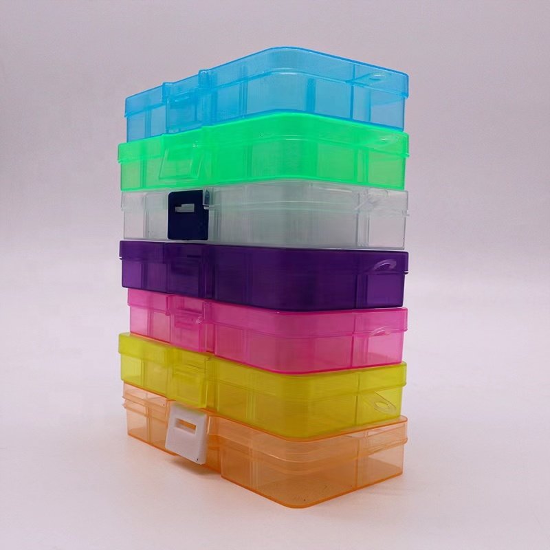 Jewelry storage box with partition, transparent jewelry earrings necklace ring gemstone organizer display box