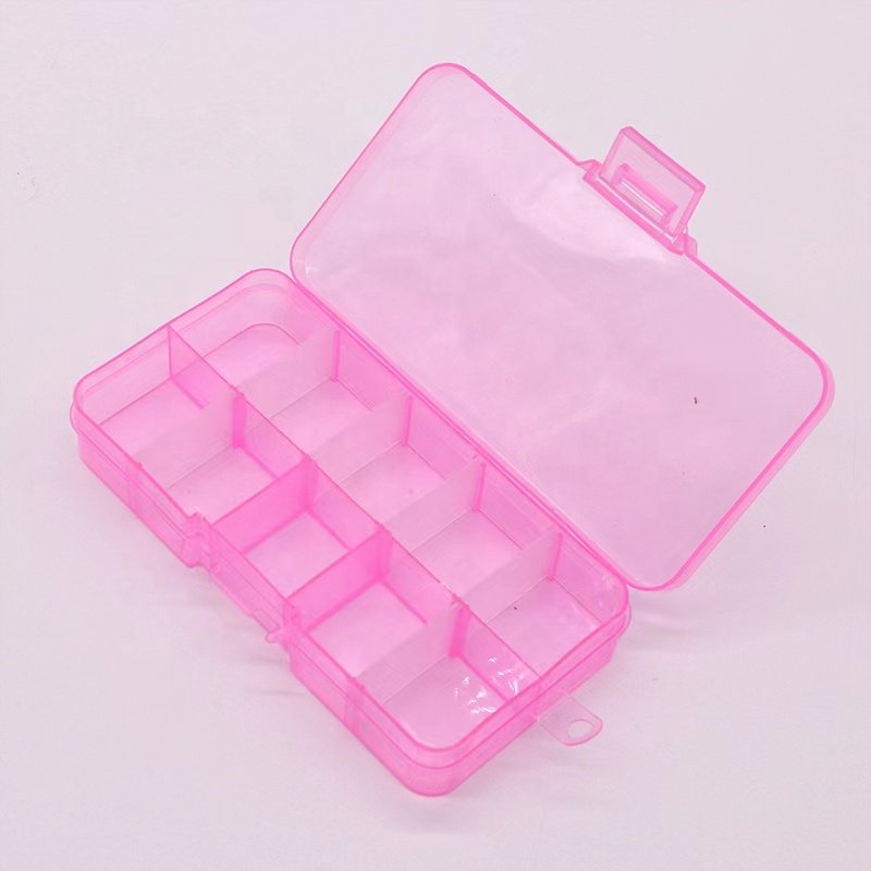 Jewelry storage box with partition, transparent jewelry earrings necklace ring gemstone organizer display box