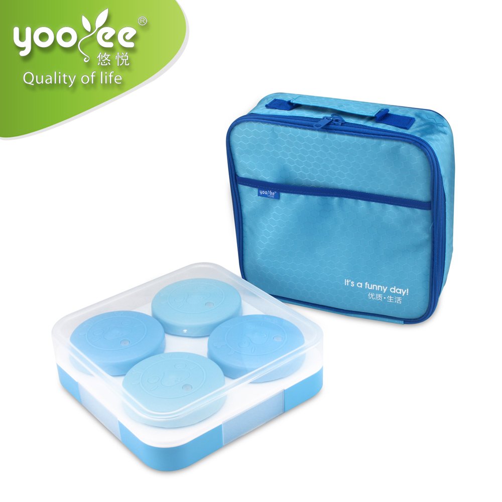 Airtight Bento Lunch Boxes for Adults Round bowls BPA Free Leak-proof 4 Compartments Storage Boxes & Bins