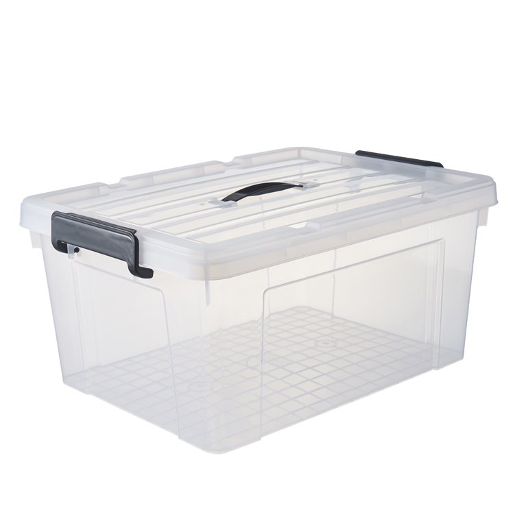 New household 33l portable stackable plastic storage box with handle