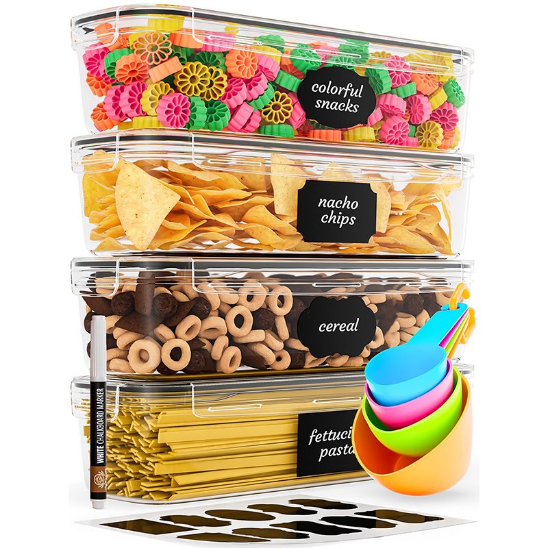 Food Storage Jar Large Capacity Pasta Cookies Nuts Transparent airtight food storage container set