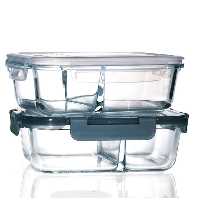 Hot Sales Round Square Dishwasher Microwave Safe Glass Food Container Lunch Box