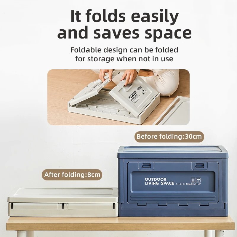Large Plastic Side Opening Door Large Capacity Toy Storage Box Car Trunk Storage Box Camping Storage Box