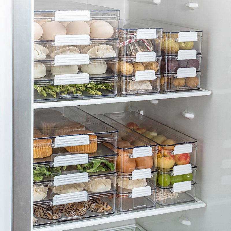GREENSIDE Trending Products Kitchen Eco-friendly Stackable Egg Storage Box Fridge Organizer