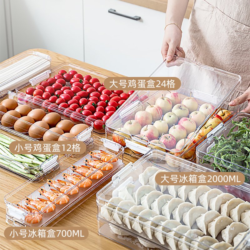 GREENSIDE Trending Products Kitchen Eco-friendly Stackable Egg Storage Box Fridge Organizer